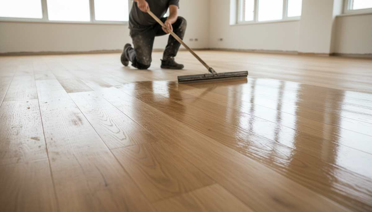 Полировка и нанесение финишного покрытия (лака) на инженерную доску